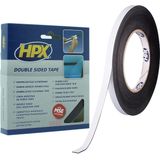 HPX - Dubbelzijdig Tape - Zwart - 10 Meter - 9 mm
