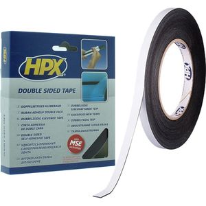 HPX dubbelzijdige polyethyleenschuimtape - zwart - 9 mm x 10 m