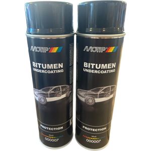 Motip bitumen undercoating spray (000007) - 6 stuks - 500 ml