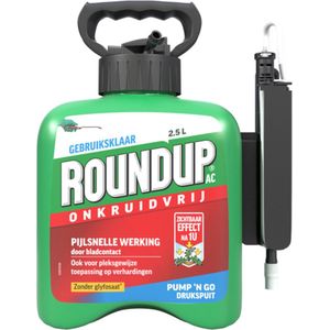 4x Roundup AC Snel Onkruidvrij Onkruiddrukspuit 2,5 liter