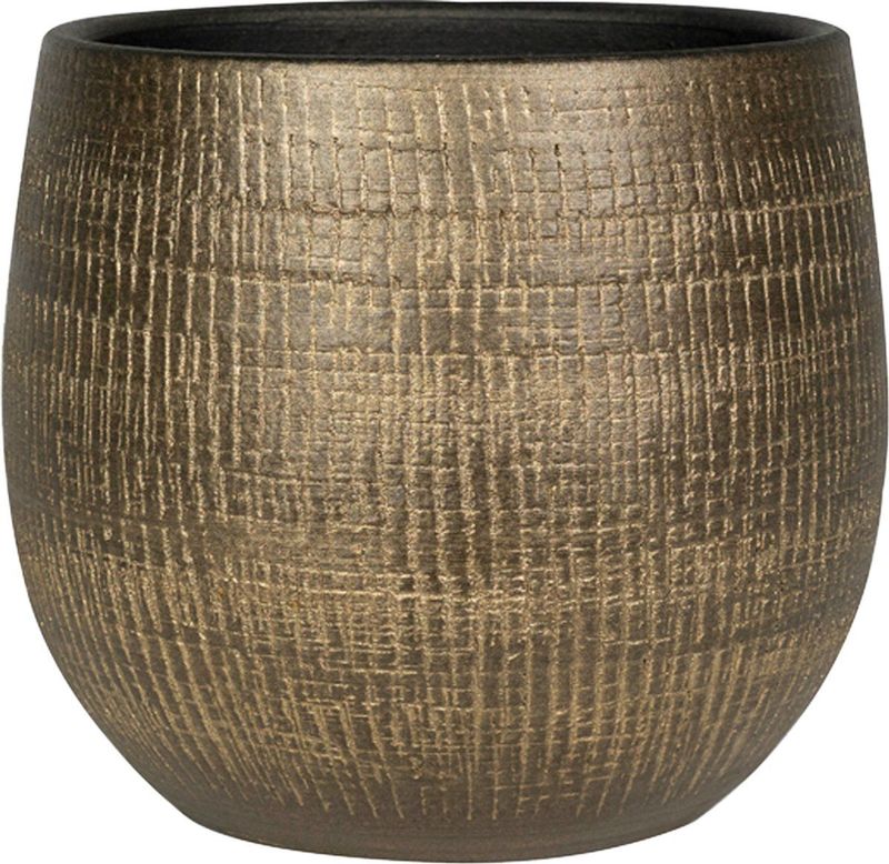 Steege Plantenpot - modern design - goudkleurig - 20 x 22 cm