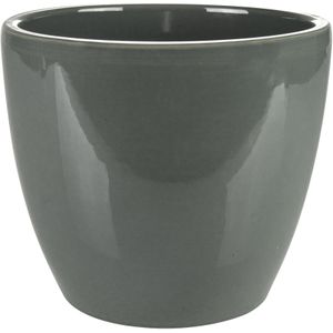 Ter Steege Bloempot - antraciet - glans - Scandinavisch - 15 x 12 cm - plantenpot