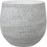 Steege Plantenpot - moderne look - wit grijs - 18 x 16 cm