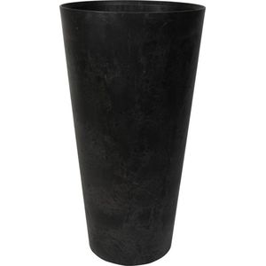 Artstone - Vaas Claire - 28x49 - Zwart - Bloempot voor binnen en buiten - Milieuvriendelijk - Sterk en licht - Met drainagesysteem