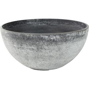 Ter Steege Bloempot schaal - kunststof - grijs - D25 x H12 cm