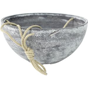 Ter Steege Plantenpot - hangend - grijs - kunststof - 25 x 12 cm - Voor buiten