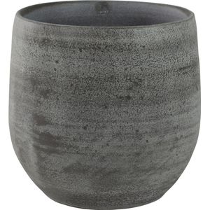 Steege Plantenpot/bloempot - keramiek - mystic grijs - D15 x H13 cm