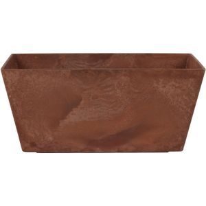 Ter Steege Plantenbak - gerecycled kunststof - bruin - 37 x 17 cm - Binnen en buiten gebruik