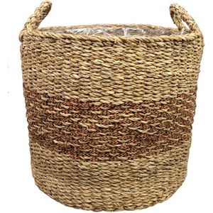 Ter Steege Plantenmand voor Binnen Zeegras Beige-Bruin D 30 cm H 27 cm