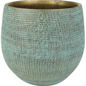 Steege Plantenpot - modern - blauw - 22 x 20 cm - glanzend
