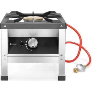 HENDI Kookplaat – roestvast staal – 6kW – 400x440x390 mm – gasgestookt