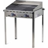 Hendi Green Fire Gasbarbecue met 2-Branders | 2 RVS Grillroosters