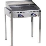 Hendi Green Fire Gasbarbecue met 2-Branders | 2 RVS Grillroosters