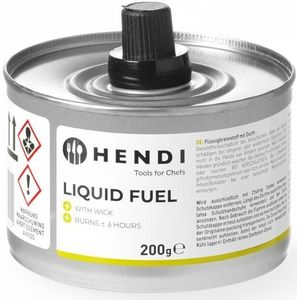 Hendi Brandvloeistof met Lont - 200g - Brandtijd: +/- 6 uur - ( 6 Stuks )