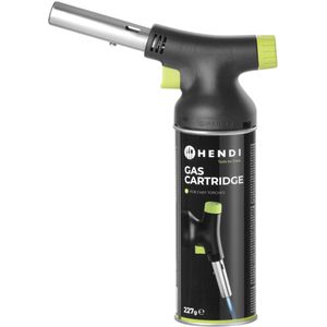 Hendi - Crème-Brûlée Brander - Matzwart - Inclusief Gasbus