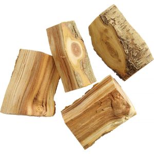 HENDI Rookhoutstukken, rookblokken, aromatische houtsnippers, rookchips, natuurlijk hout, perfect voor gebruik in pizzaovens en andere buitenovens en grills, 3 kg, perzik
