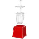 Sausdispenser met Pomp - HENDI - 2,5L - Rood - 230x210x(H)250mm - 203521 - Restaurant - Hotel - Professioneel