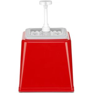 Sausdispenser met Pomp - HENDI - 2,5L - Rood - 230x210x(H)250mm - 203521 - Restaurant - Hotel - Professioneel