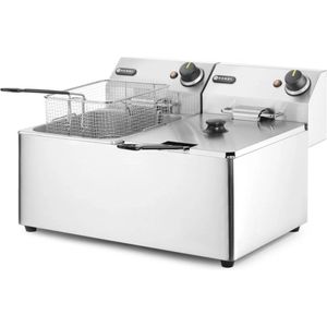 Hendi Frituurpan 2x 8 Liter - Friteuse Kitchen Line - 230V / 7kW - 55x43x(H)34,5cm