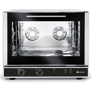 HENDI Bakkerij heteluchtoven – vochtinjectie – 4 trays – roestvrij staal – energiezuinig – 220-240V/6400W
