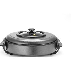 Hendi Elektrische Hapjespan - Anti-Aanbak - 40cm Binnenpan - Inclusief Deksel - Geschikt voor Bakken, Braden en Warmhouden