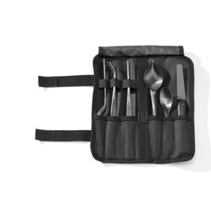 Hendi Chef opmaak set - 6 stuks - zwart - ergonomisch ontwerp - met compact etui