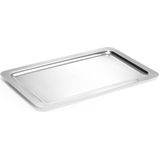 HENDI - Serveerschaal GN 1/1 - Gepolijst Roestvast Staal - 530x325x13 mm - Vaatwasmachinebestendig