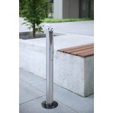 Hendi - Staande Zuil Asbak - Roestvast Staal - 920 mm Hoog