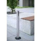 Hendi - Staande Zuil Asbak - Roestvast Staal - 920 mm Hoog