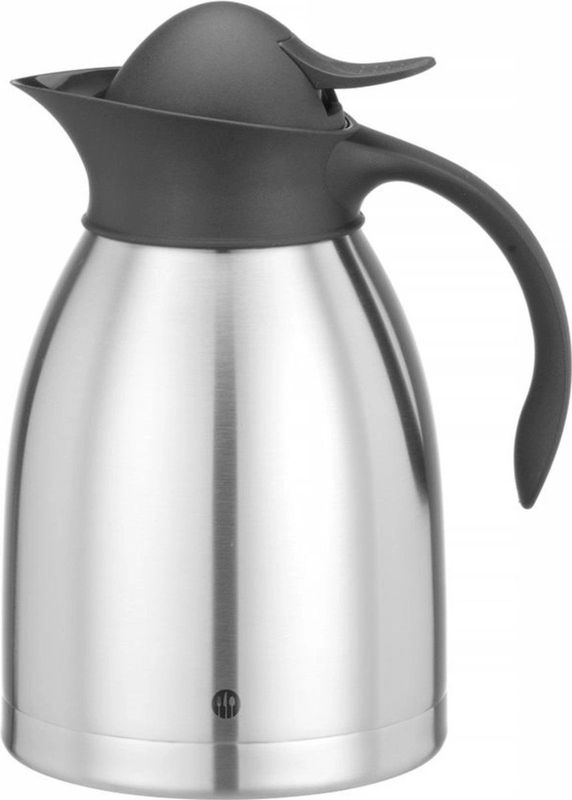 Thermoskan Hendi 1.5 liter - Met drukdop - Zwart