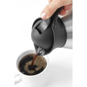 Hendi Thermoskan 2 Liter - Isoleerkan Met Drukknop - Zwart - Ã˜14,5x(H)26cm