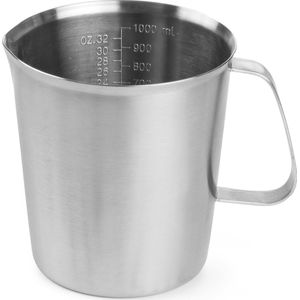 Hendi Maatbeker 1 liter roestvrijstaal