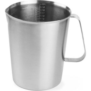 Hendi Maatbeker 2 liter roestvrijstaal