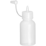 HENDI Set van 4 mini-knijpflessen voor saus, ketchup, mosterd, olijfolie, polyethyleen, 0,03 l, diameter 30 x 85 mm