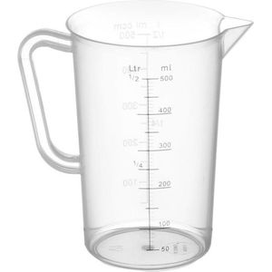 Maatbeker Kunststof Voor Horeca - Polypropyleen - 90x140mm - 0,5 Liter