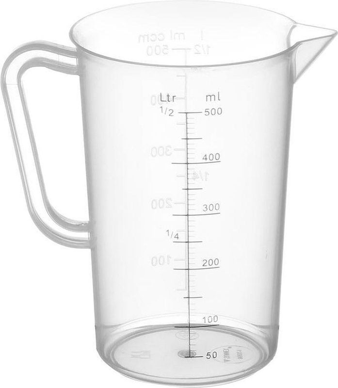 Maatbeker Kunststof Voor Horeca - Polypropyleen - 90x140mm - 0,5 Liter