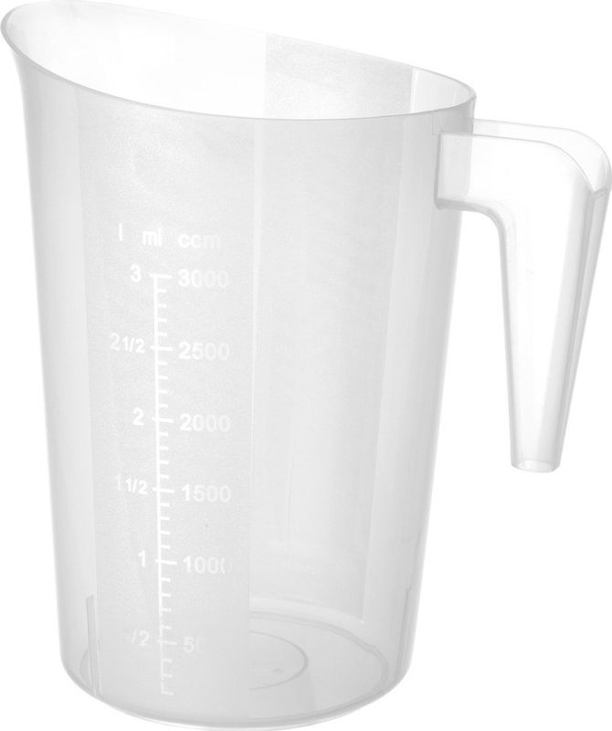 Hendi Maatbeker 3 Liter - Kunststof Maatkan Stapelbaar - Ø18,1 x (H)23,3cm
