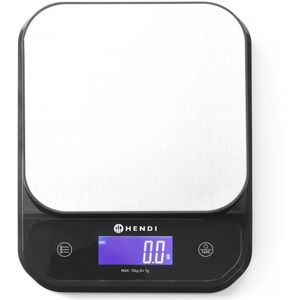 Hendi - Precisie Keukenweegschaal - tot 10 KG - Waterproof - Oplaadbaar via USB