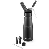 Hendi - Aluminium Fles - Mat Zwart - Inclusief 3 Spuitmondjes