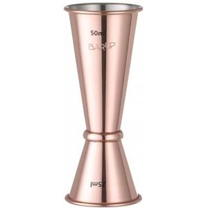 HENDI Cocktail jigger, BarUp, 2 verschillende capaciteiten, gepolijste afwerking, cocktailmaatbeker, maatbeker, barmaatje, 25/50ml, ø43x(H110mm, roestvast staal, koperkleurig