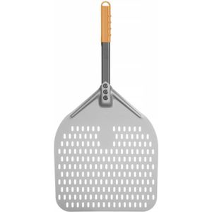 Hendi Vierkante geperforeerde pizzaschep - 300x660 mm - hittebestendige siliconen grip - compact ontwerp