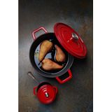 Hendi - Geëmailleerde Gietijzeren Braadpan - Rood - 4,4L
