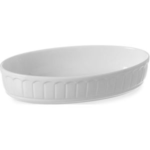 Ovenschaal - Ovaal - Rustika - 245x145x55(H) mm - Wit - Porselein
