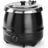 Hendi Soepketel Elektrisch - 8 Liter - Au Bain Marie Pan - Professionele Buffetwarmer - Zwart - Ø34x(H)36cm