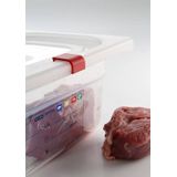 HENDI Voorraaddoos Gastronorm 1/6 - HACCP - Transparant - 1 L - 176x162x(H)65 mm