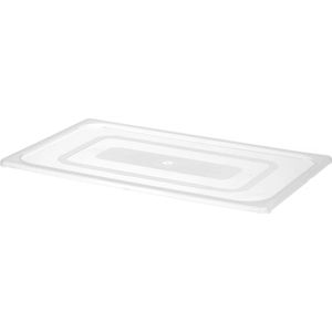 HENDI Gastronorm deksel, temperatuurbestendig van -40° tot 80°C, geschikt voor alle HENDI polypropyleen GN containers, inclusief HACCP voorraadbakken, polypropyleen, GN 1/1, 530x325mm, transparant