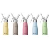 Hendi Slagroomapparaat - 0,5L - Pastelgroen - Inclusief 3 mondstukken en borstel - Aluminium