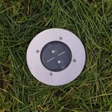 Ranex RA-5000197 Carlo Ronde Solar LED Grondspot RVS/Glas