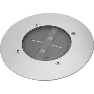 Ranex RA-5000197 Carlo Ronde Solar LED Grondspot RVS/Glas