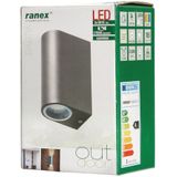 Ranex LED-wandlamp 6W Grijs - Omhoog/Omlaag Verlichting